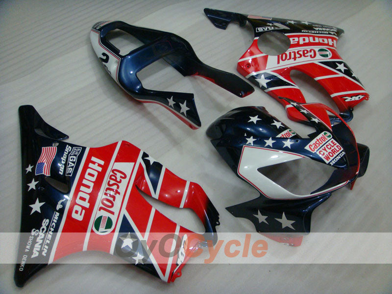 Einspritzverkleidungs-Kit für CBR600F4i 04-07 - Rot, Blau - Castrol #OYO87904851 Hauptbild