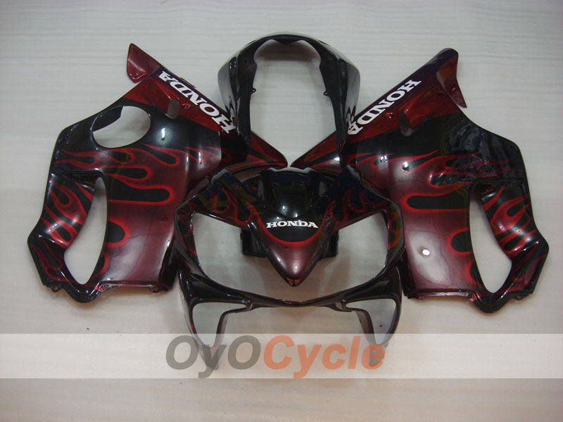 Einspritz-Verkleidungssatz für CBR600F4i 04-07 - Rot, Schwarz - Flamme #OYO87904857 Zweitbild