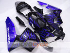 Verkleidungssatz für Einspritzung für 03-04 CBR600RR - Blau, Schwarz - Flammen #OYO87904894