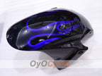 Verkleidungssatz für Einspritzung für 03-04 CBR600RR - Blau, Schwarz - Flammen #OYO87904894