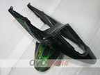 Verkleidungssatz für Einspritzung für 03-04 CBR600RR - Grün, Schwarz - Flammen #OYO87904899
