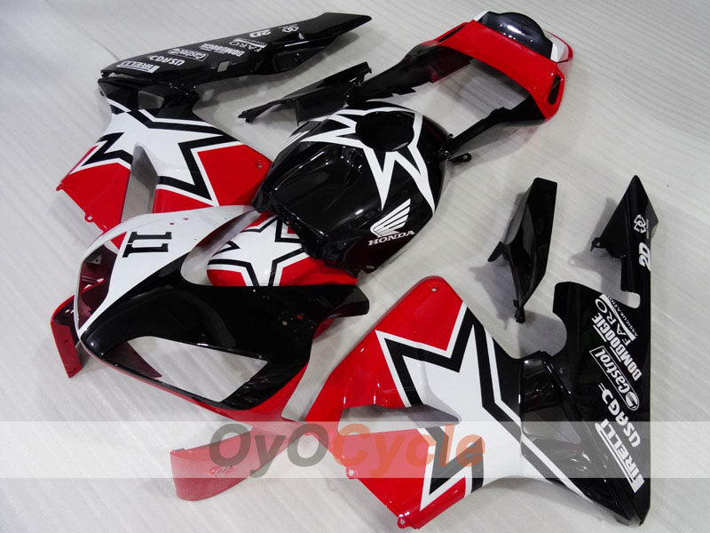 Verkleidungssatz für Einspritzung für 03-04 CBR600RR - Rot, Weiß, Schwarz - Individuell anpassbar #OYO87904901