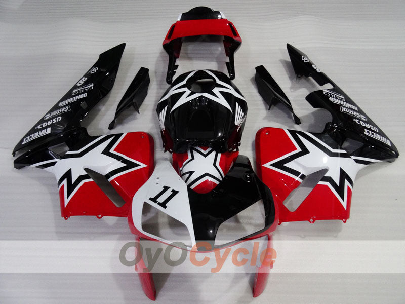 Verkleidungssatz für Einspritzung für 03-04 CBR600RR - Rot, Weiß, Schwarz - Individuell anpassbar #OYO87904901