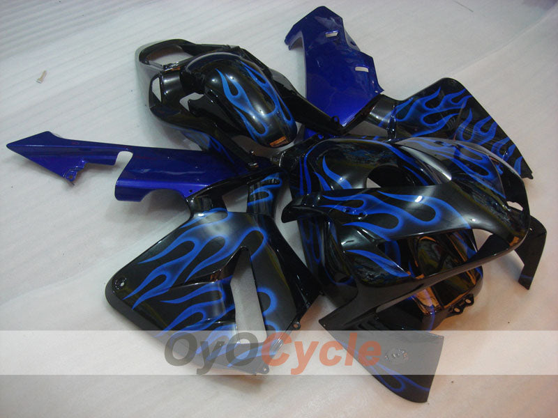 Verkleidungssatz für Einspritzmodelle 03-04 CBR600RR - Blau, Schwarz - Flamme #OYO87904903 Hauptbild
