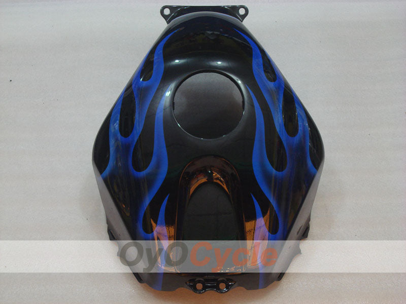 Verkleidungssatz für Einspritzmodelle 03-04 CBR600RR - Blau, Schwarz - Flamme #OYO87904903