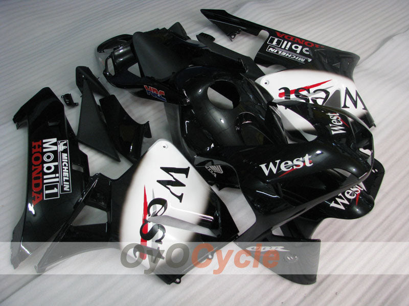 Verkleidungssatz für Einspritzmodelle 03-04 CBR600RR - Weiß, Schwarz - West #OYO87904907 Hauptbild