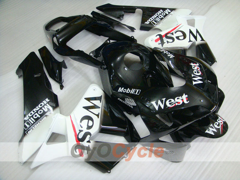 Verkleidungssatz für Einspritzmodelle 03-04 CBR600RR - Weiß, Schwarz - West #OYO87904908 Hauptbild
