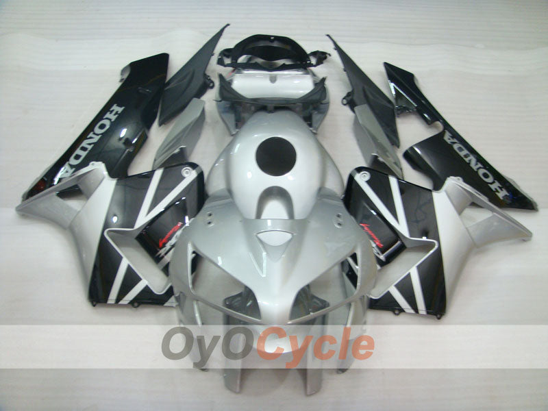 Einspritz-Verkleidungssatz für 05-06 CBR600RR - Schwarz, Silber - Werksstil #OYO87904932 Hauptbild