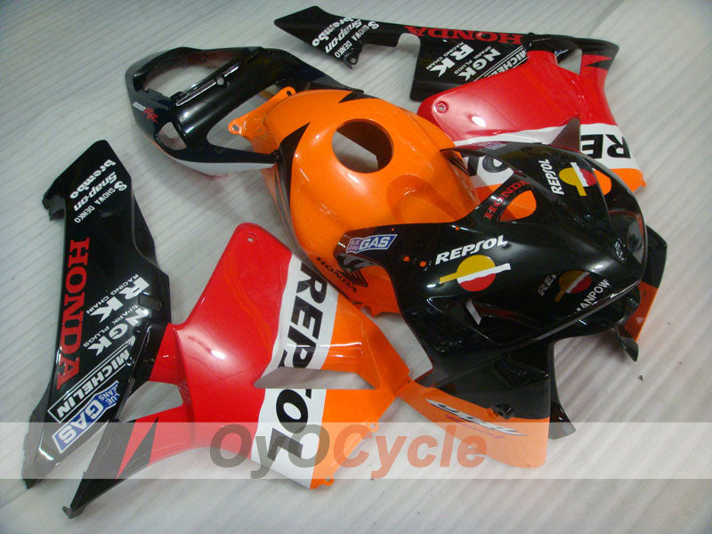 Einspritz-Verkleidungssatz für 05-06 CBR600RR - Orange, Schwarz - MICHELIN, RK, Repsol #OYO87904935 Zweitbild