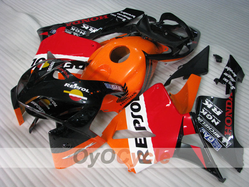 Einspritz-Verkleidungssatz für 05-06 CBR600RR - Orange, Schwarz - MICHELIN, RK, Repsol #OYO87904936 Zweitbild