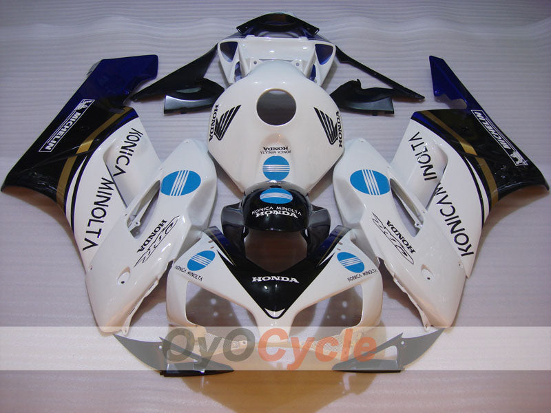 Einspritzverkleidungssatz für CBR1000RR 04-05 - Weiß, Schwarz - Konica Minolta #OYO87904943