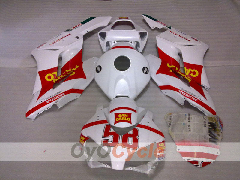Einspritzverkleidungssatz für CBR1000RR 04-05 - Rot, Weiß - San Carlo #OYO87904944 Zweitbild