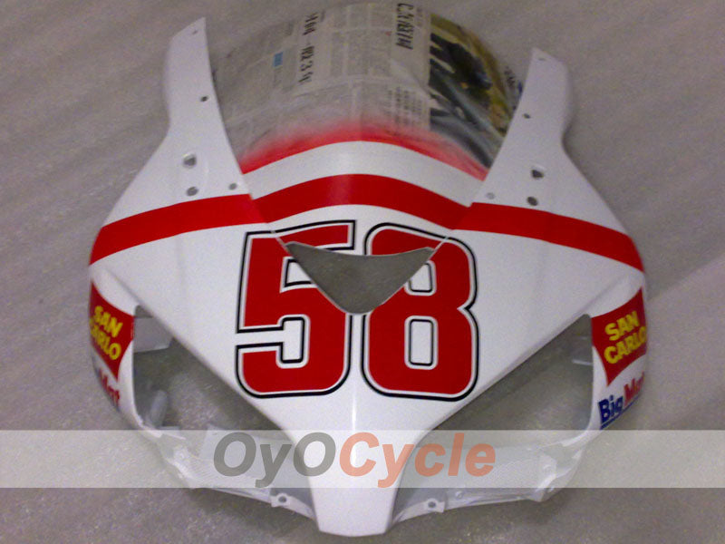 Einspritzverkleidungssatz für CBR1000RR 04-05 - Rot, Weiß - San Carlo #OYO87904944