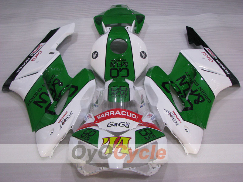 Einspritzverkleidungssatz für CBR1000RR 04-05 - Grün, Weiß - GO&FUN #OYO87904950