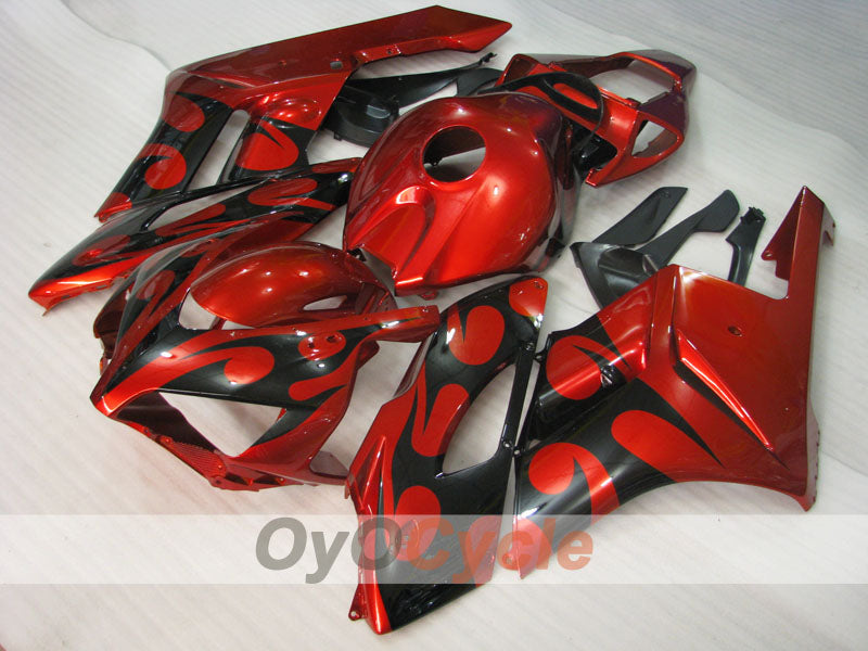 Einspritzverkleidungssatz für CBR1000RR 04-05 - Orange, Schwarz - Flame #OYO87904957 Hauptbild