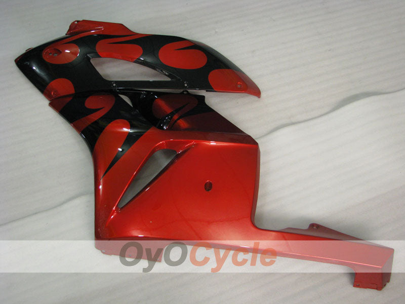 Einspritzverkleidungssatz für CBR1000RR 04-05 - Orange, Schwarz - Flame #OYO87904957