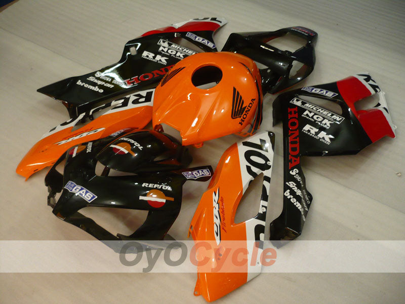 Einspritzverkleidungssatz für CBR1000RR 04-05 - Orange, Schwarz - Repsol #OYO87904963 Zweitbild