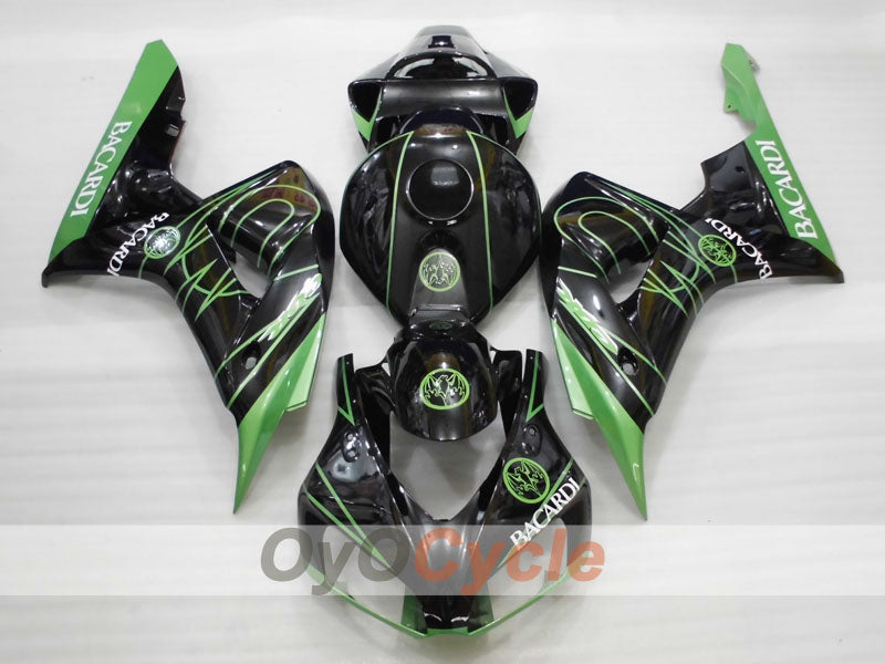 Einspritzverkleidungs-Kit für CBR1000RR 06-07 - Grün, Schwarz - BACARDI #OYO87904974 Zweitbild