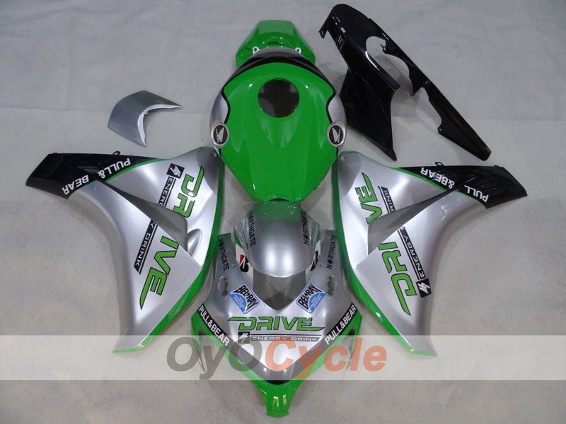 Spritzguss-Verkleidungssatz für CBR1000RR 08-11 - Grün, Silber - DRIVE #OYO87905016 Hauptbild