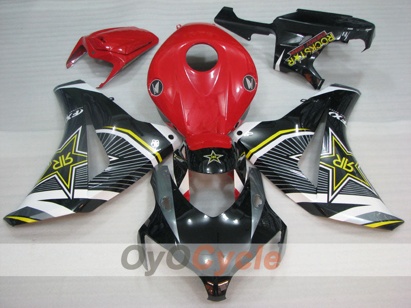 Spritzguss-Verkleidungssatz für CBR1000RR 08-11 - Rot, Schwarz - Rockstar #OYO87905017 Zweitbild