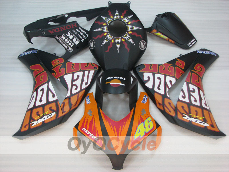Spritzguss-Verkleidungssatz für CBR1000RR 08-11 - Orange, Schwarz - Rossi #OYO87905018 Hauptbild