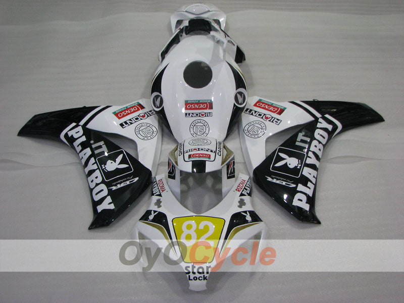 Verkleidungssatz für Einspritzung für CBR1000RR 08-11 - Weiß, Schwarz - PlayBoy #OYO87905032 Zweitbild