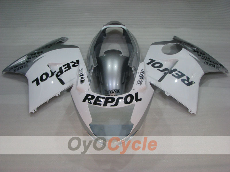 Einspritzverkleidungssatz für 96-07 CBR1100XX - Weiß, Silber - Repsol #OYO87905043 Zweitbild
