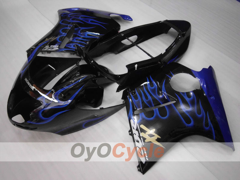 Einspritzverkleidungssatz für 96-07 CBR1100XX - Blau, Schwarz - Flame #OYO87905045 Hauptbild