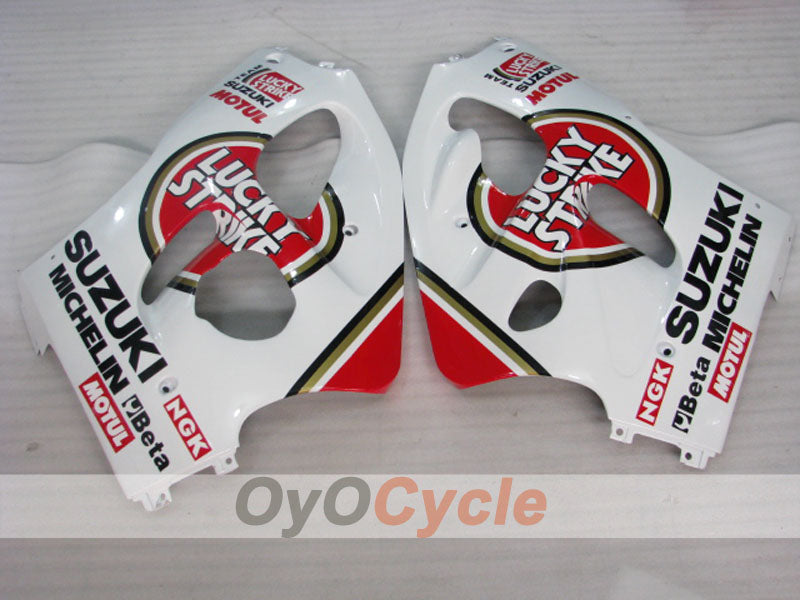 Verkleidungssatz für Suzuki GSXR750, Baujahr 96-99 - Rot, Weiß - Lucky Strike #OYO87905070