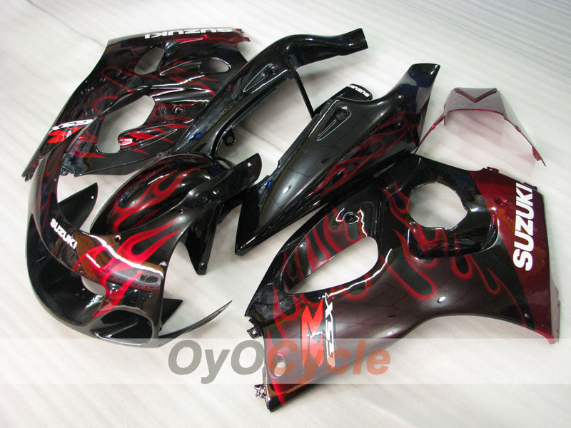 Verkleidungskit für 97-00 Suzuki GSXR600 - Schwarz - Flamme #OYO87905057 Hauptbild