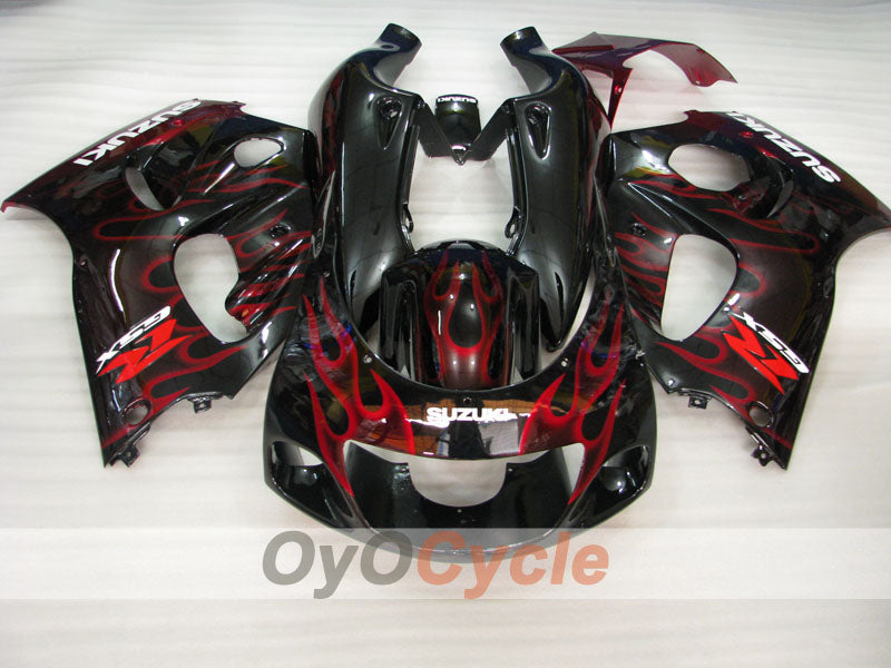Verkleidungskit für 97-00 Suzuki GSXR600 - Schwarz - Flamme #OYO87905057 Zweitbild