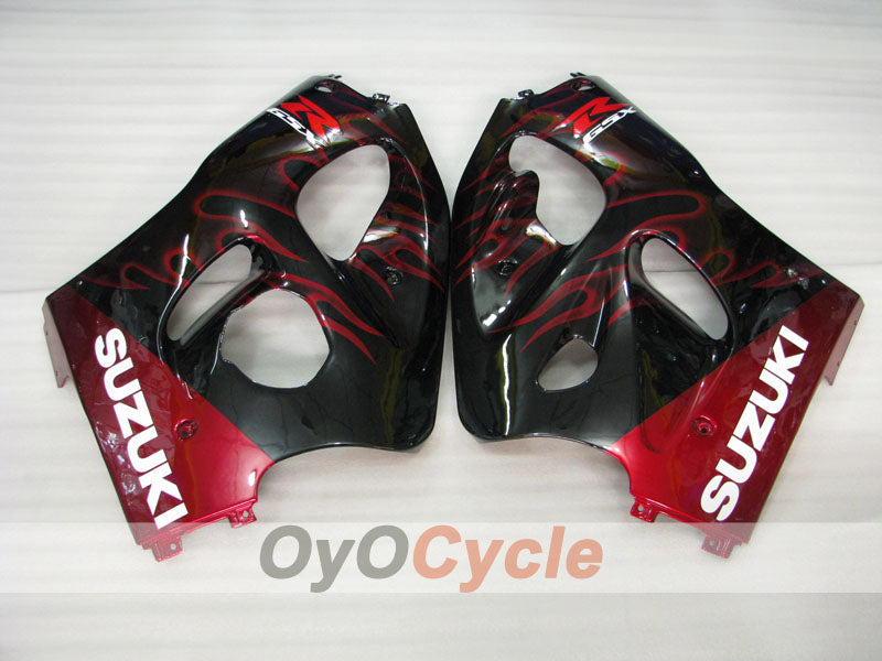 Verkleidungskit für 97-00 Suzuki GSXR600 - Schwarz - Flamme #OYO87905057