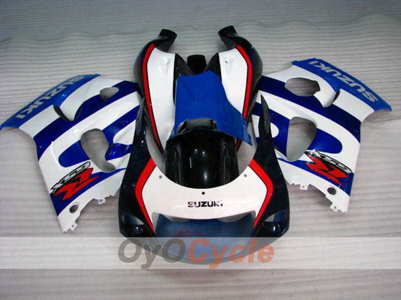 Verkleidungssatz für Suzuki GSXR750, Baujahr 96-99 - Blau, Weiß - Werksstil #OYO87905073 Zweitbild