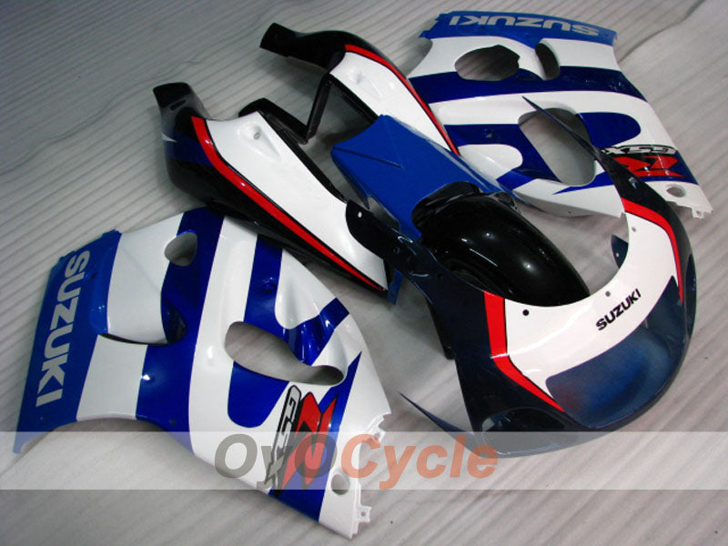Verkleidungssatz für Suzuki GSXR750, Baujahr 96-99 - Blau, Weiß - Werksstil #OYO87905073