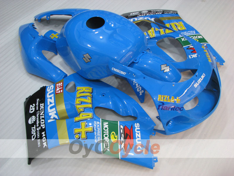 Verkleidungssatz für Suzuki GSXR750, Baujahr 96-99 - Blau, Schwarz - MOTUL, Rizla+ #OYO87905077 Zweitbild