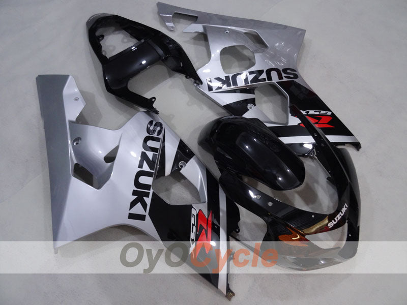 Einspritz-Verkleidungssatz für GSX R750 04-05 - Schwarz, Silber - Werksstil #OYO87905265