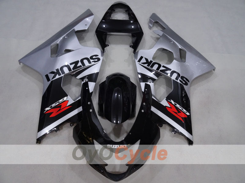 Einspritz-Verkleidungssatz für GSX R750 04-05 - Schwarz, Silber - Werksstil #OYO87905265