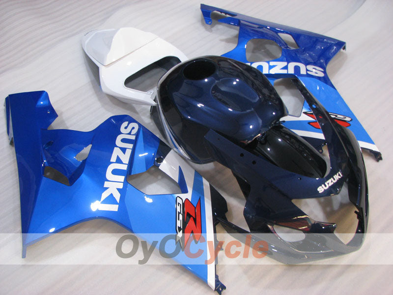 Verkleidungssatz im Spritzgussverfahren für GSX R750 04-05 - Blau, Weiß - Werksdesign #OYO87905291 Hauptbild