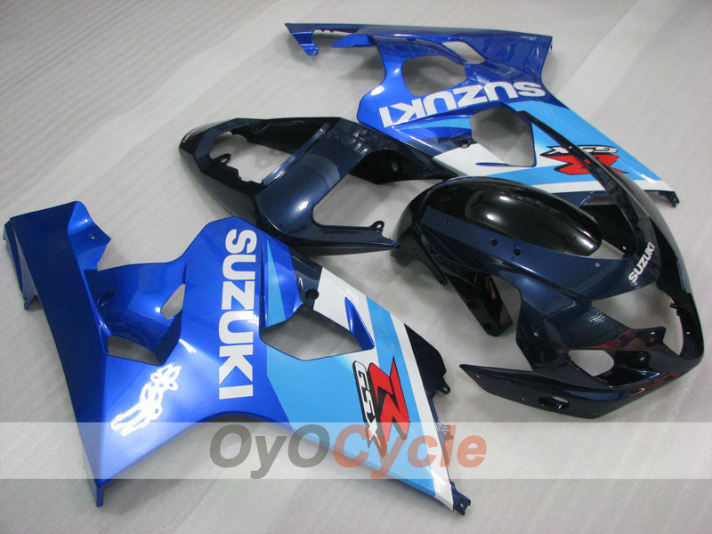 Verkleidungssatz im Spritzgussverfahren für GSX R750 04-05 - Blau, Weiß - Werksdesign #OYO87905292 Hauptbild