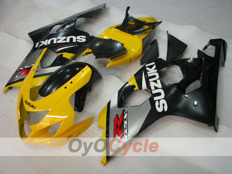 Verkleidungssatz im Spritzgussverfahren für GSX R750 04-05 - Gelb, Schwarz - Werksdesign #OYO87905293
