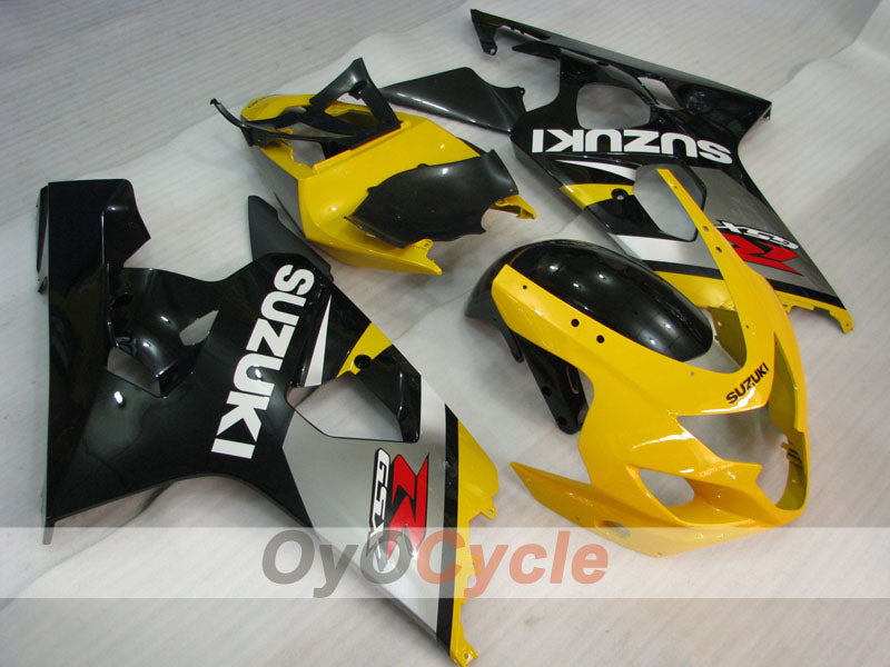 Verkleidungssatz im Spritzgussverfahren für GSX R750 04-05 - Gelb, Schwarz - Werksdesign #OYO87905293