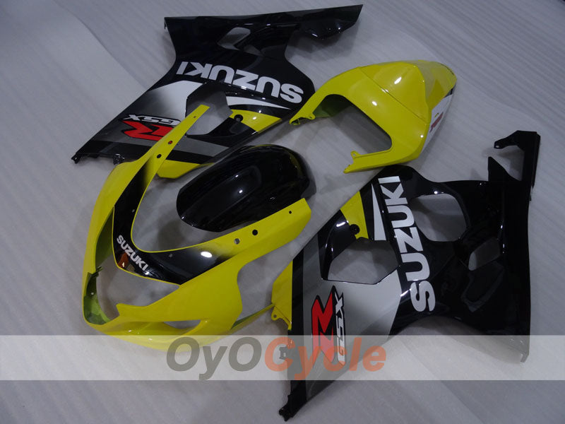 Verkleidungssatz im Spritzgussverfahren für GSX R750 04-05 - Gelb, Schwarz - Werksdesign #OYO87905296
