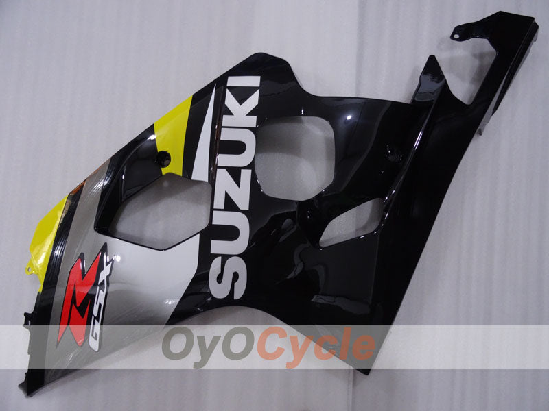 Verkleidungssatz im Spritzgussverfahren für GSX R750 04-05 - Gelb, Schwarz - Werksdesign #OYO87905296