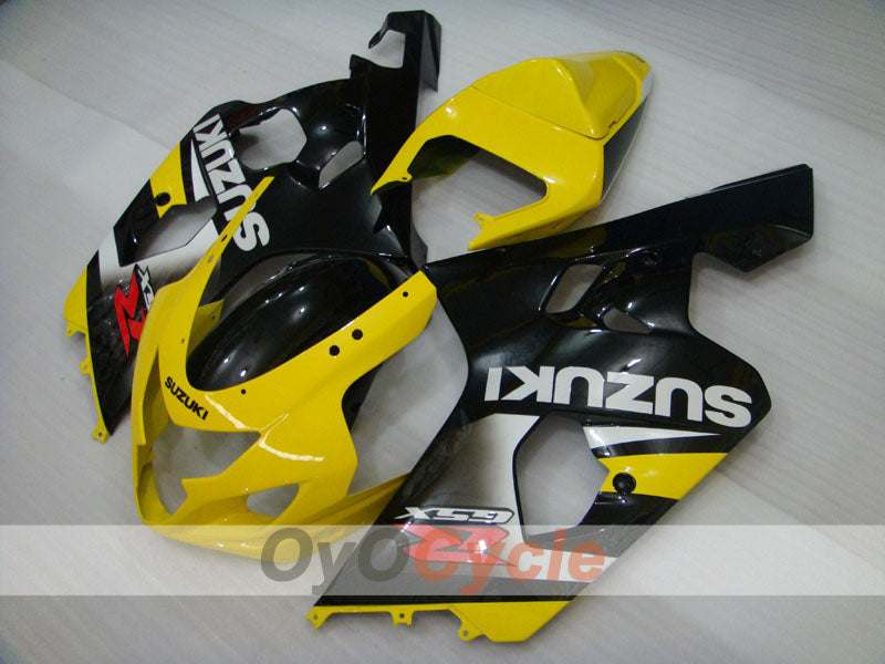 Verkleidungssatz im Spritzgussverfahren für GSX R750 04-05 - Gelb, Schwarz - Werksdesign #OYO87905298
