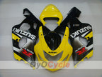 Verkleidungssatz im Spritzgussverfahren für GSX R750 04-05 - Gelb, Schwarz - Werksdesign #OYO87905298