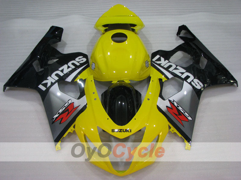 Verkleidungssatz im Spritzgussverfahren für GSX R750 04-05 - Gelb, Schwarz - Werksdesign #OYO87905299