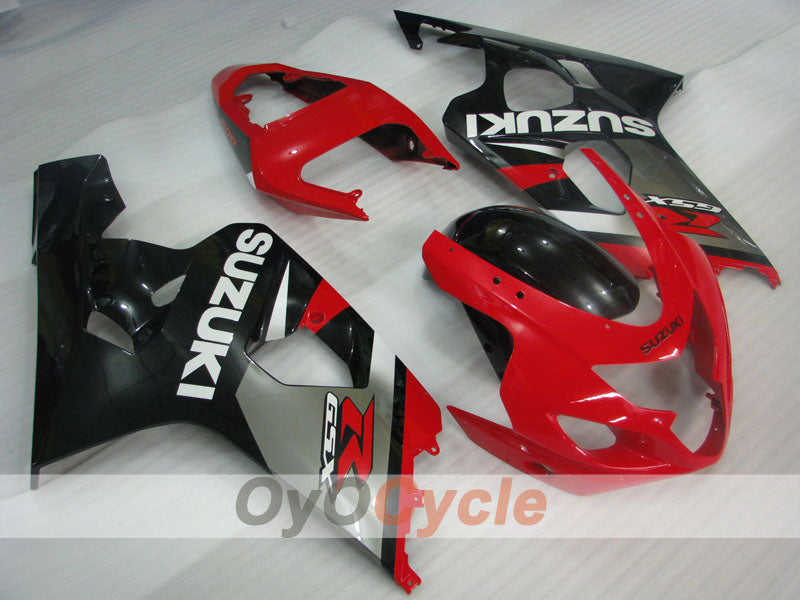 Verkleidungssatz für Einspritzermodelle der GSXR600, Baujahre 04-05 - Rot, Schwarz - Werksstil #OYO87905260 Hauptbild