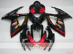 Verkleidungssatz im Spritzgussverfahren für GSX R600 06-07 - Rot, Schwarz - Werksdesign #OYO87905302