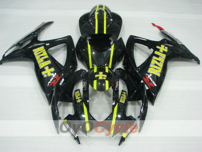 Verkleidungssatz für Einspritzung für GSX R600 06-07 - Gelb, Schwarz - Rizla+ #OYO87905303