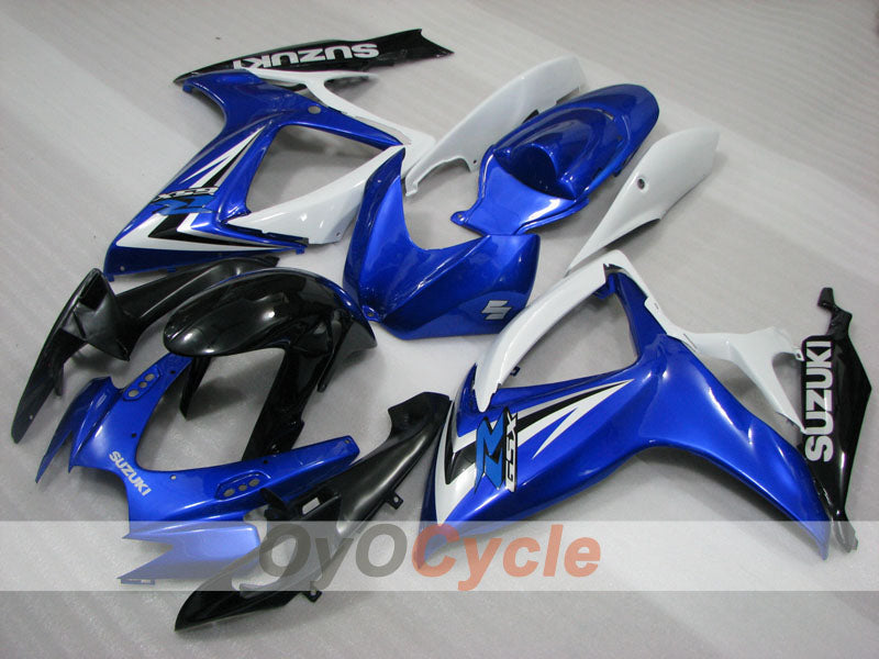 Verkleidungssatz für Einspritzung für GSX R600 06-07 - Blau, Weiß, Schwarz - Werksstil #OYO87905306